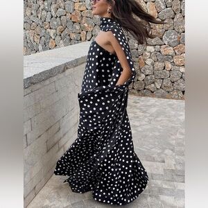 Show Me Your MuMu Black and White Polka Dot Dress